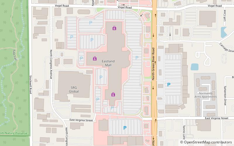 Eastland Mall location map