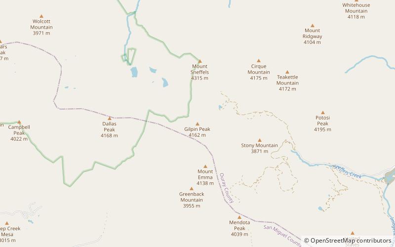 Gilpin Peak location map
