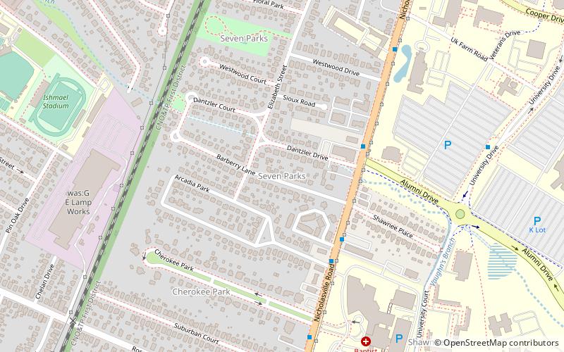 seven parks lexington location map