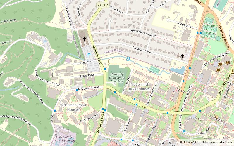 University of Virginia Cemetery location map