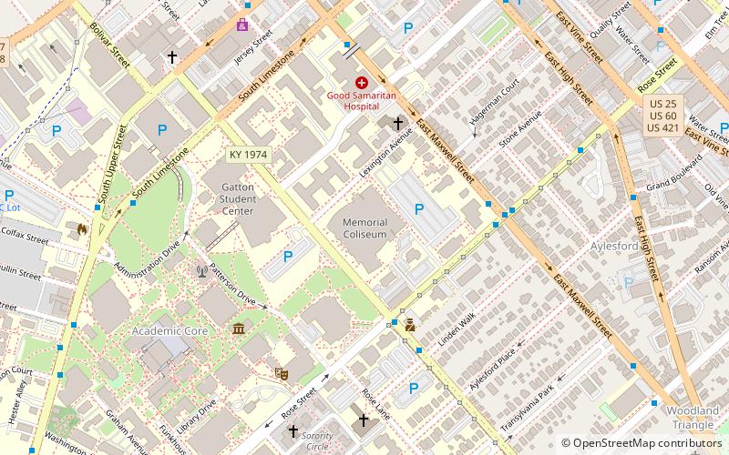 Memorial Coliseum location map