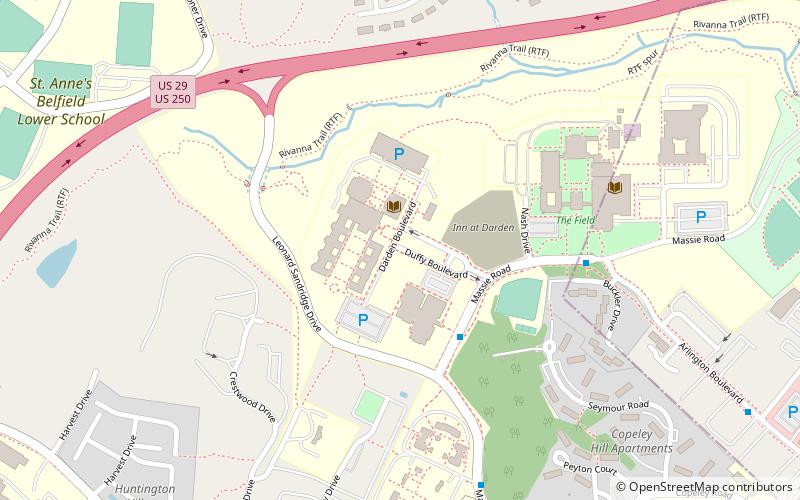 Darden School of Business location map