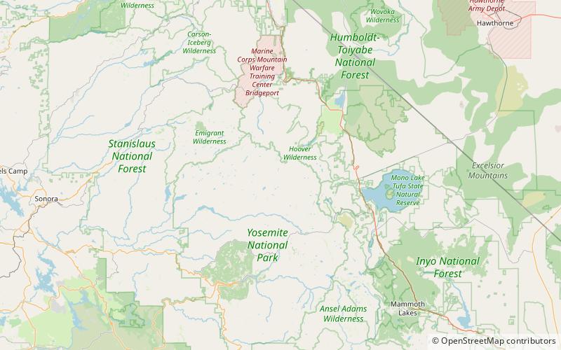 bath mountain yosemite nationalpark location map