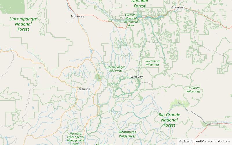 Wetterhorn Peak location map