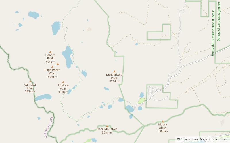 Dunderberg Peak location map