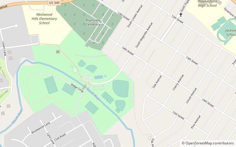 Ridgeview Park & War Memorial Pool location map