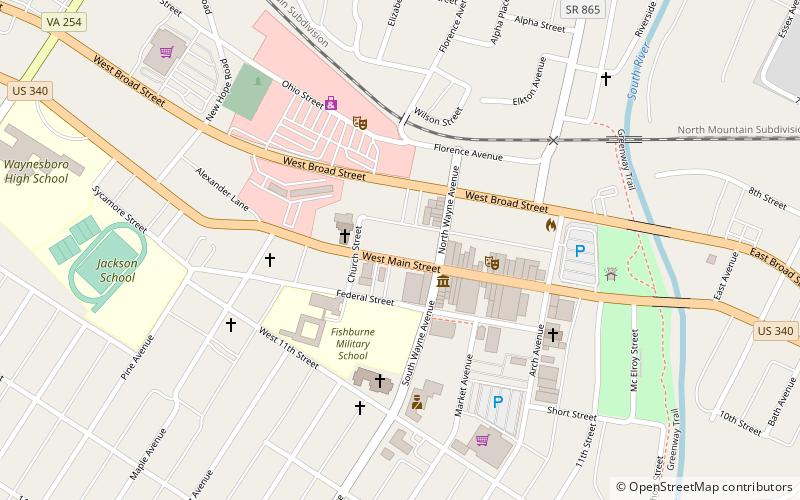 Waynesboro Downtown Historic District location map