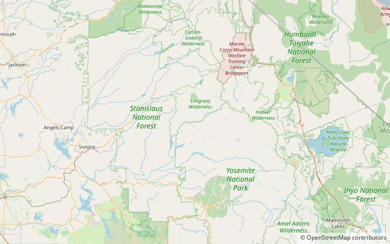 bartlett peak emigrant wilderness location map