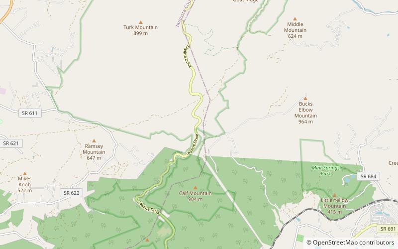 jarman gap parque nacional shenandoah location map