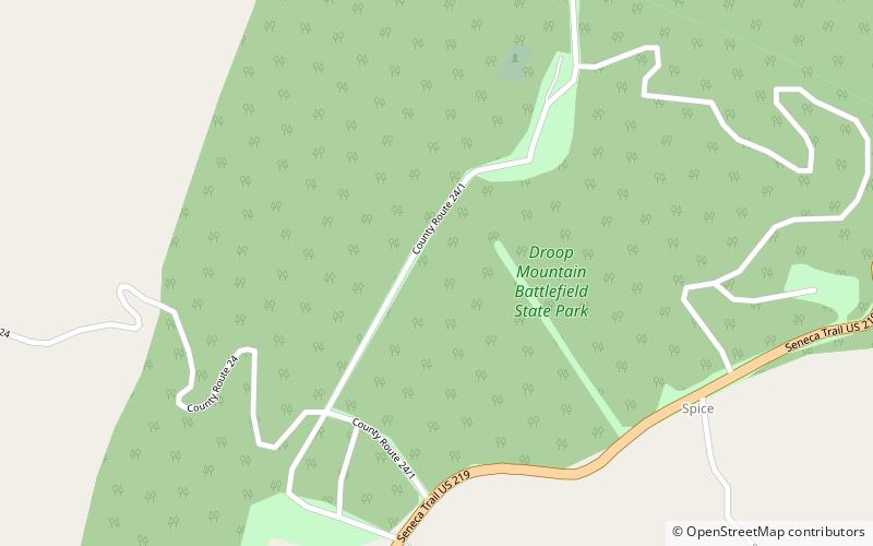 Park Stanowy Droop Mountain Battlefield location map
