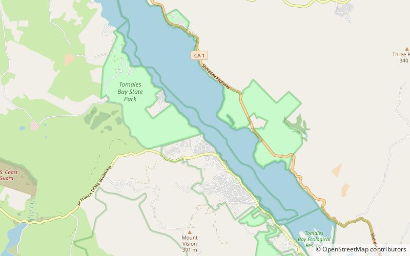 tomales bay state park point reyes national seashore location map