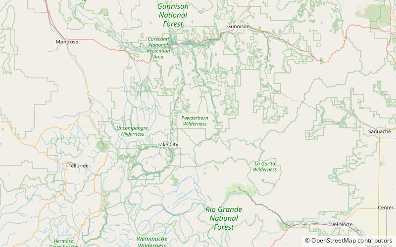 Área salvaje Powderhorn location map