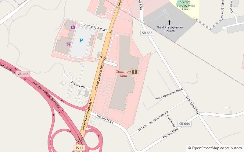 Staunton Mall location map