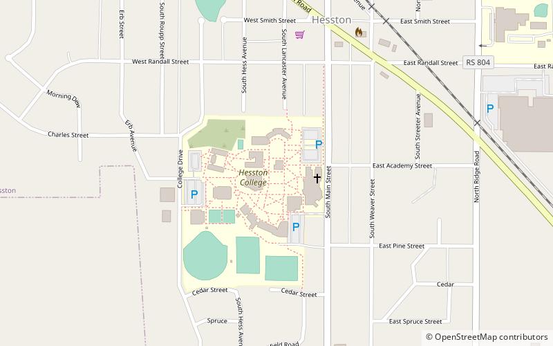 Hesston College location map