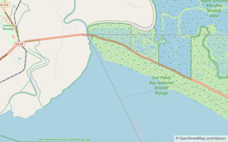 San Pablo Bay National Wildlife Refuge location map