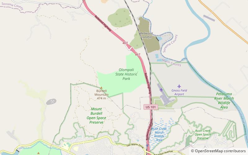 Olompali State Historic Park location map