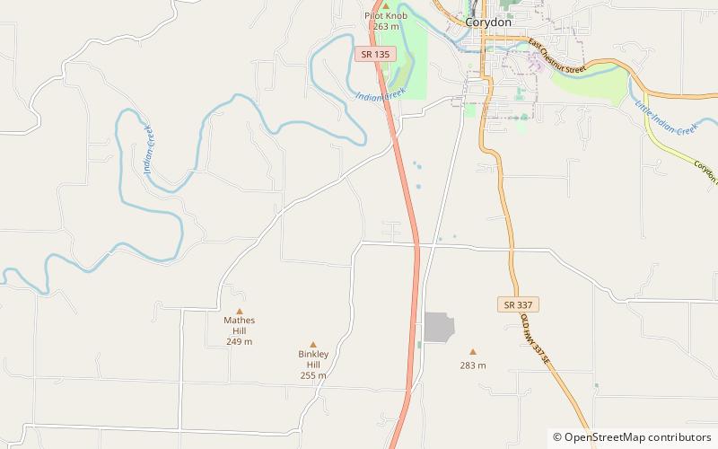 Indiana Caverns location map