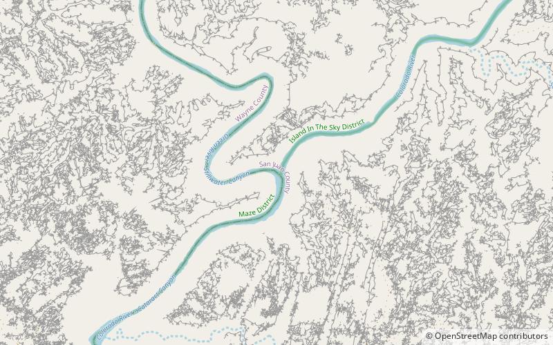 stillwater canyon parc national des canyonlands location map