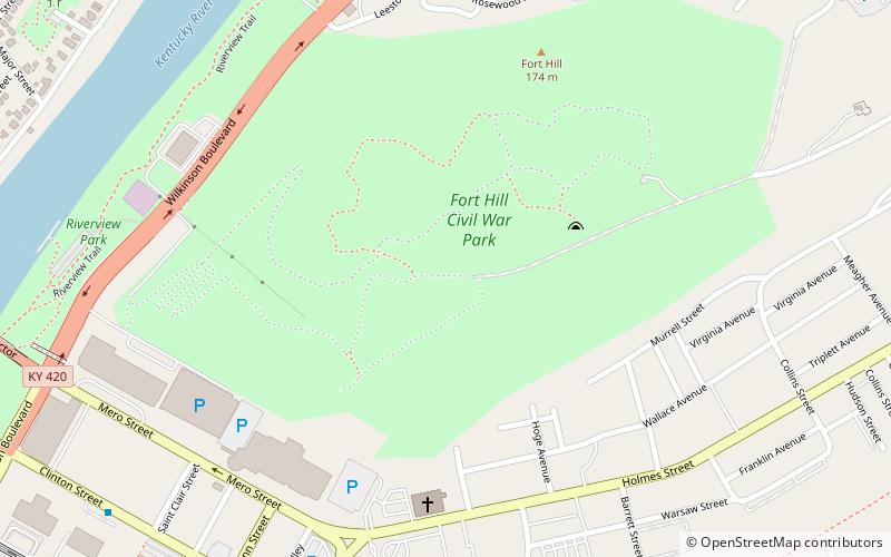 Fort Hill location map