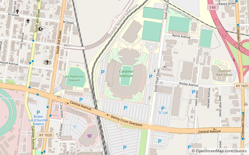 Cardinal Stadium location map