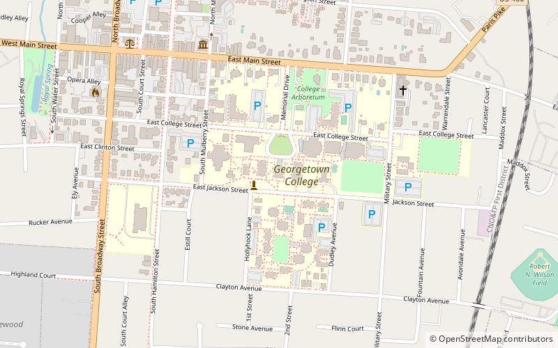 Georgetown College Historic Buildings location map