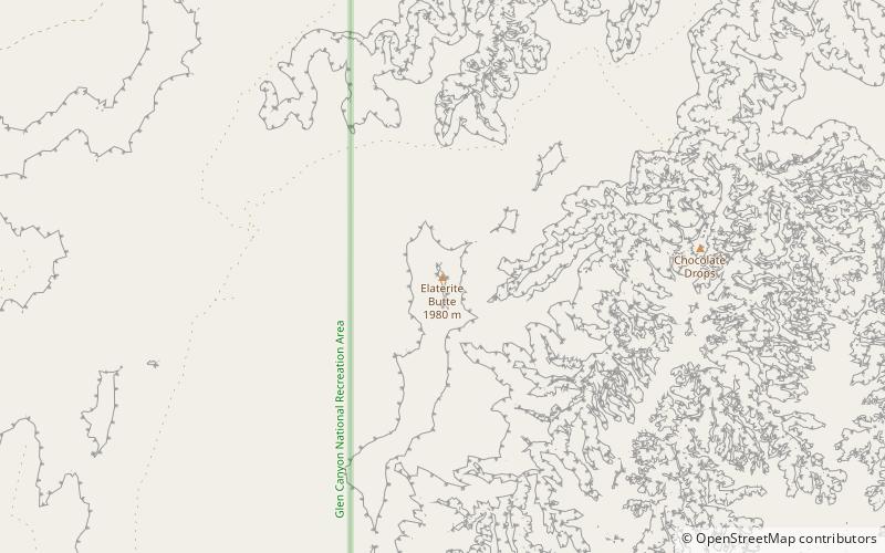 elaterite butte parque nacional tierra de canones location map