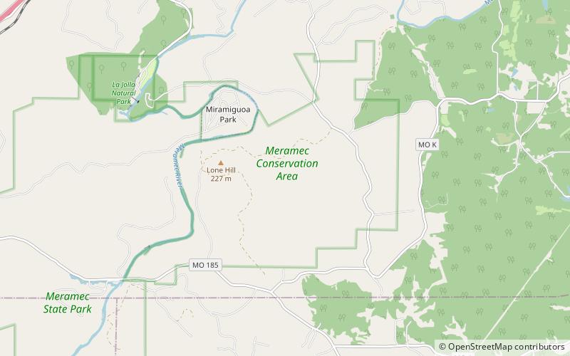 Meramec Conservation Area location map