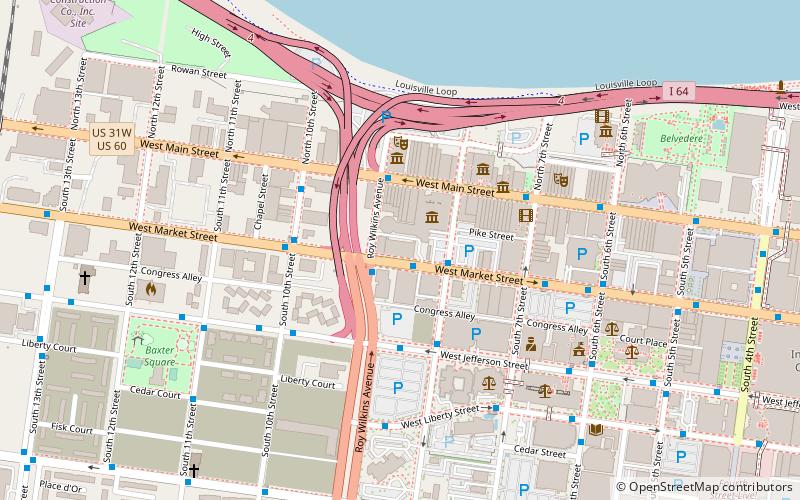 Louisville Glassworks location map