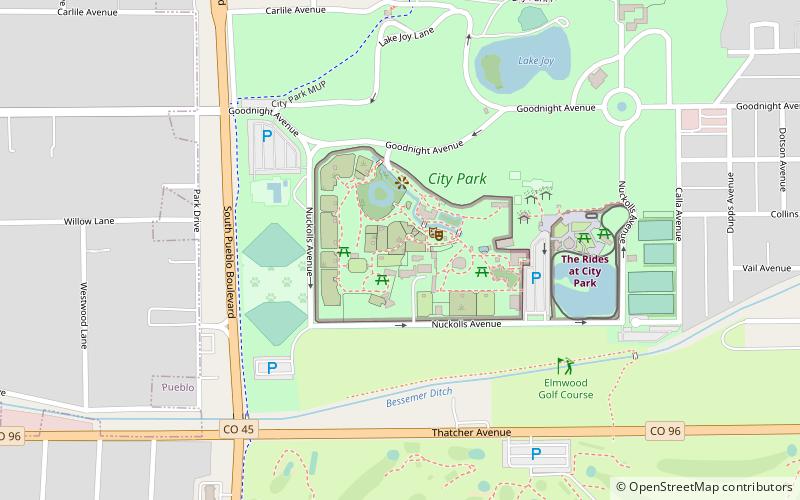 Pueblo Zoo location map