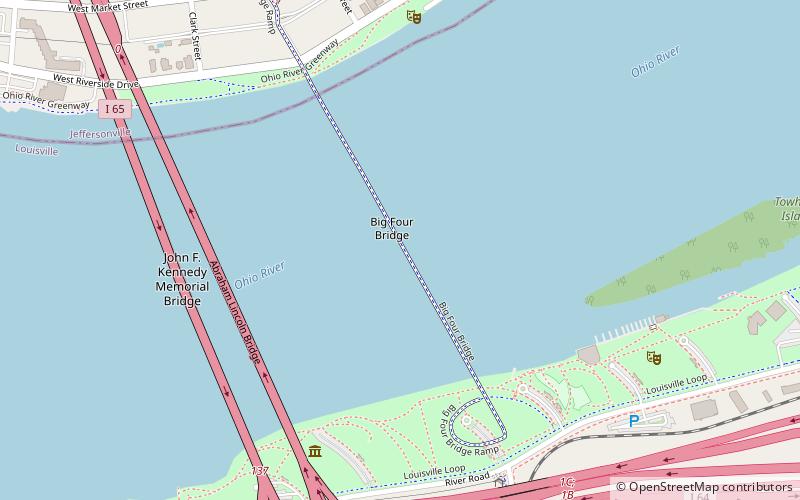 Big Four Bridge location map