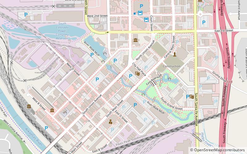 Pueblo Riverwalk location map