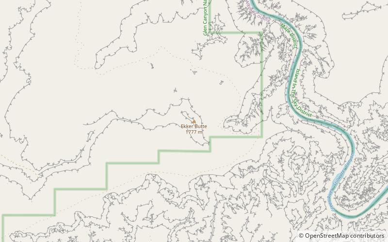 Ekker Butte location map