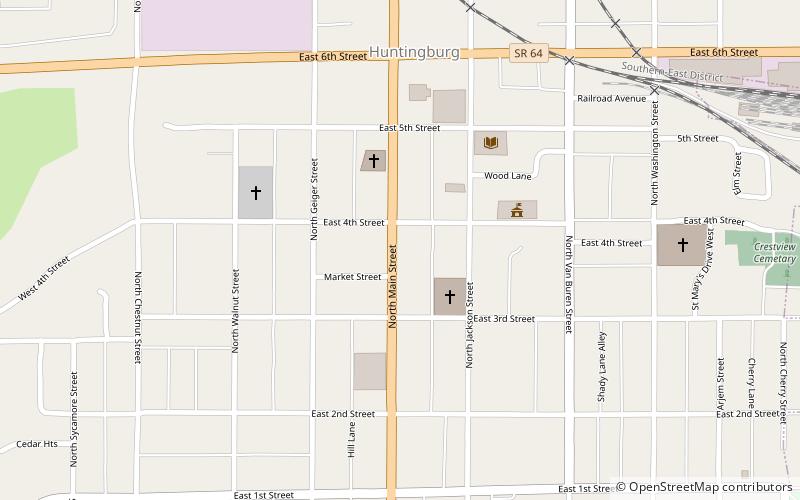 Huntingburg Commercial Historic District location map