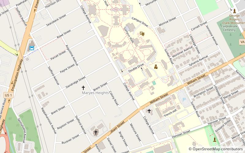 Université de Mary Washington location map