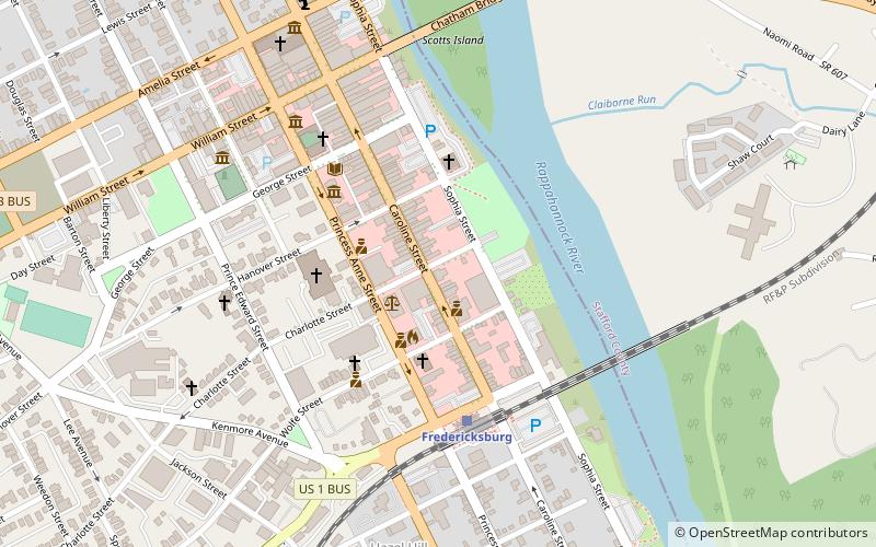 The Chimneys location map