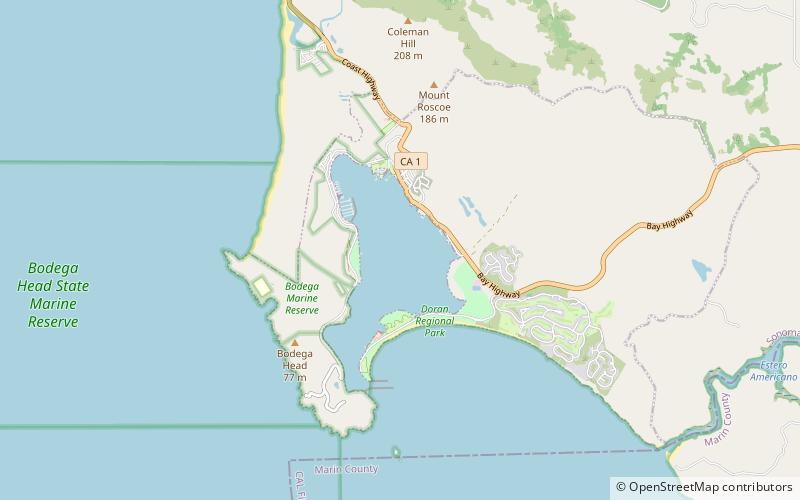 Bodega Harbor location map