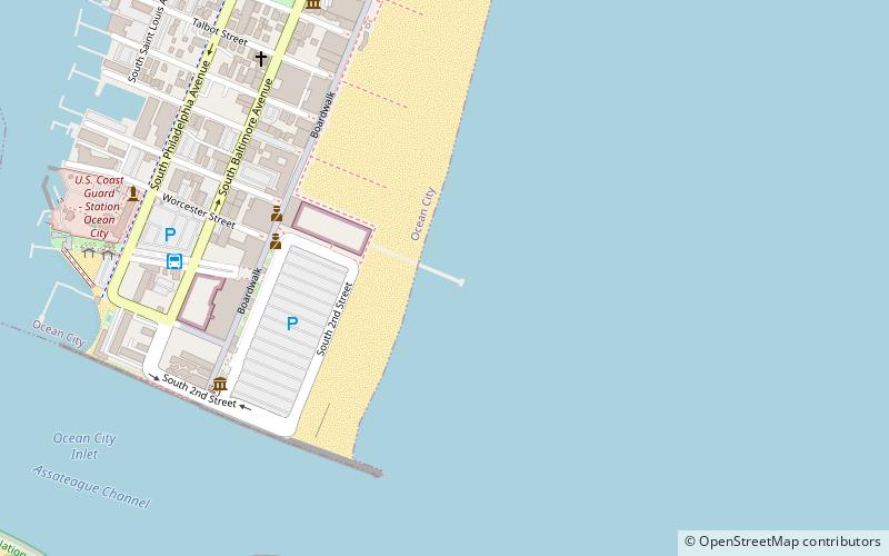 oc fishing pier ocean city location map