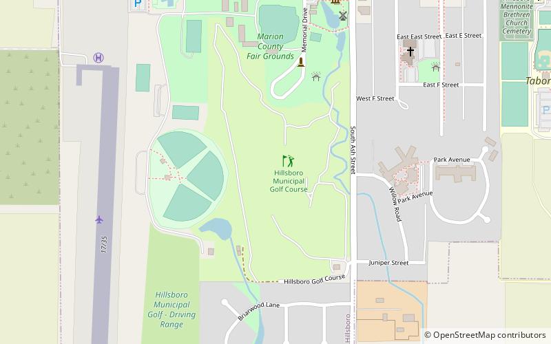 Hillsboro Municipal Golf Course location map