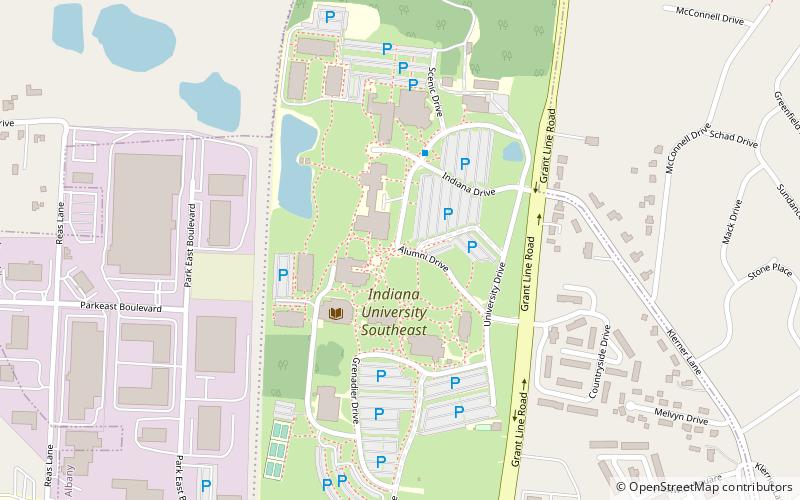 Indiana University Southeast location map