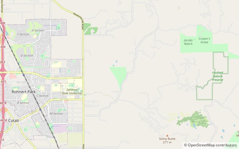 crane creek regional park rohnert park location map