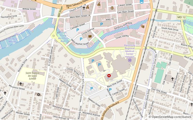 canal walk park salisbury location map