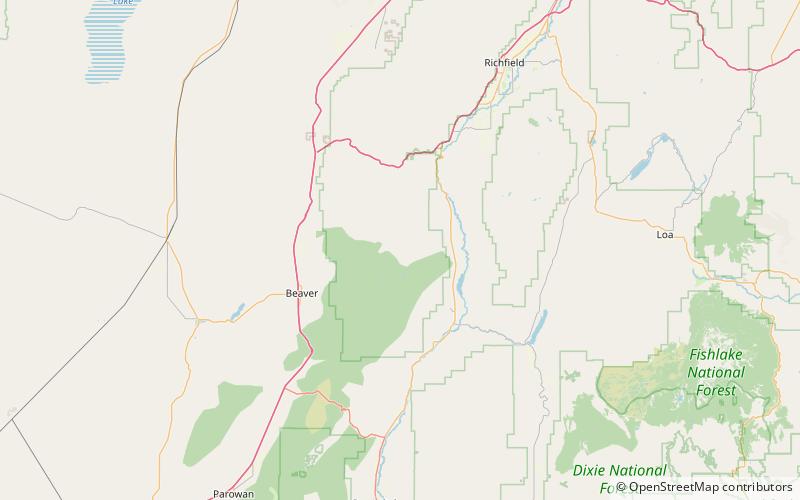 Delano Peak location map