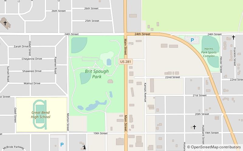 Great Bend-Brit Spaugh Zoo location map