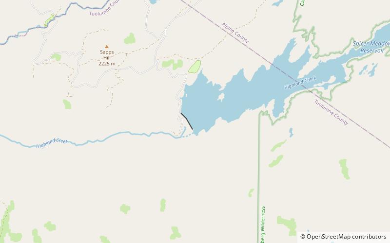 New Spicer Meadow Reservoir location map