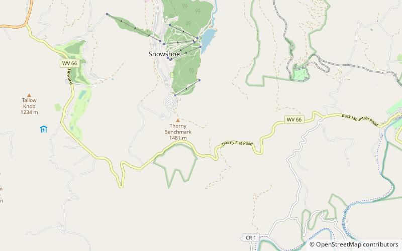 thorny flat snowshoe mountain location map