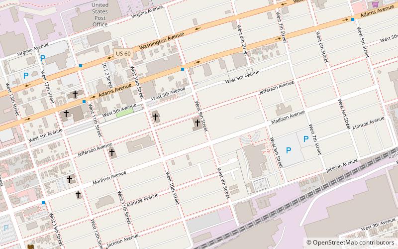 Ninth Street West Historic District location map