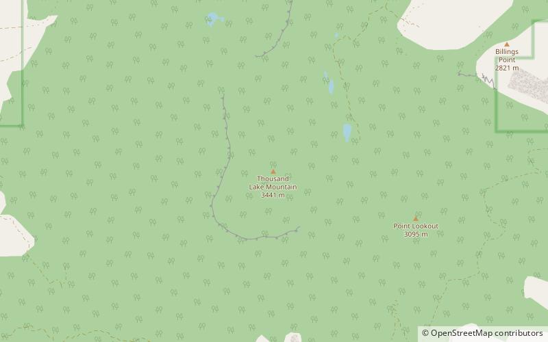 Thousand Lake Mountain location map