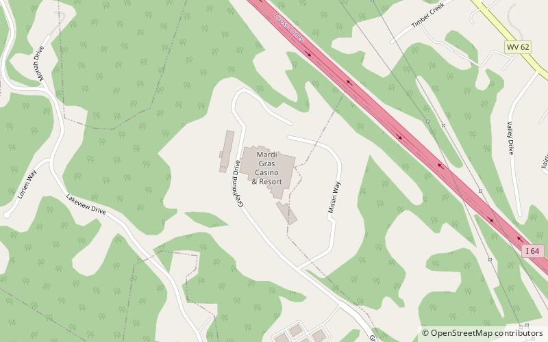 mardi gras casino and resort nitro location map