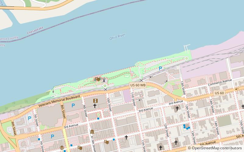 harris riverfront park huntington location map