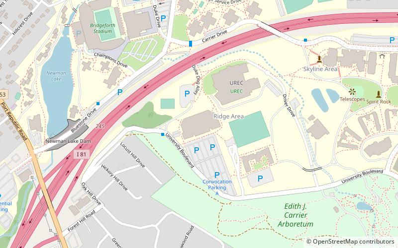 James Madison University Convocation Center location map